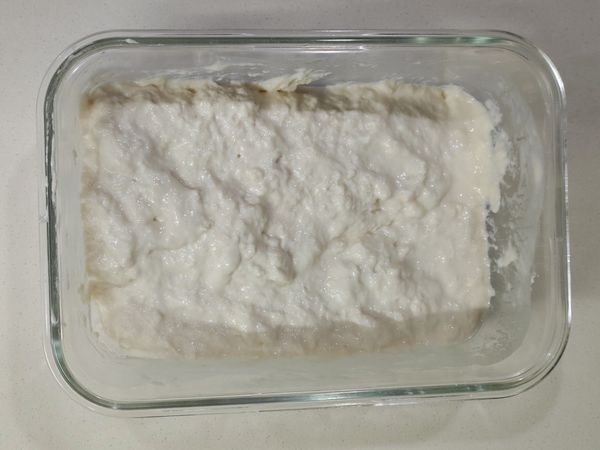 準備液種(波蘭種)：
將液種的食材拌勻，蓋上蓋子，於24-28℃室溫下發酵1-2小時