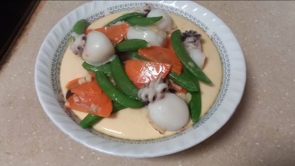 到上剛才的炒料就完成了！！
