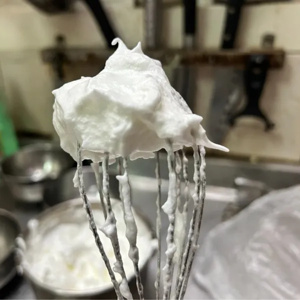 怎麼看蛋白 ...
倒著、三角形、尖端小彎鉤，不滑動。
（打完之後會慢慢消泡🫧）