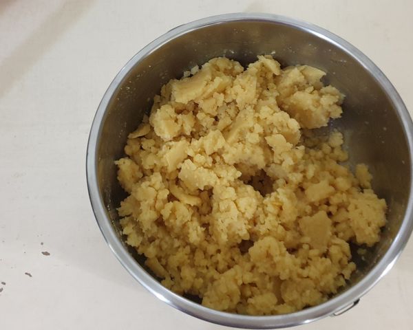 看不見粉類和油即可
