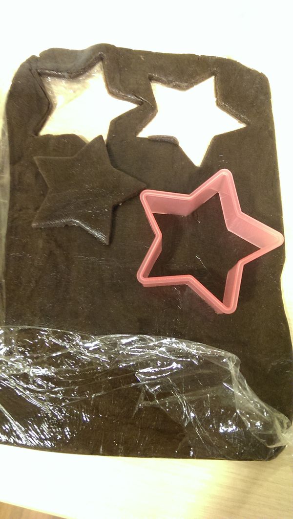 我使用的模型是大小不一的星星模,才能堆疊成聖誕樹