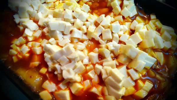 炒至軟後再放入豆腐即可