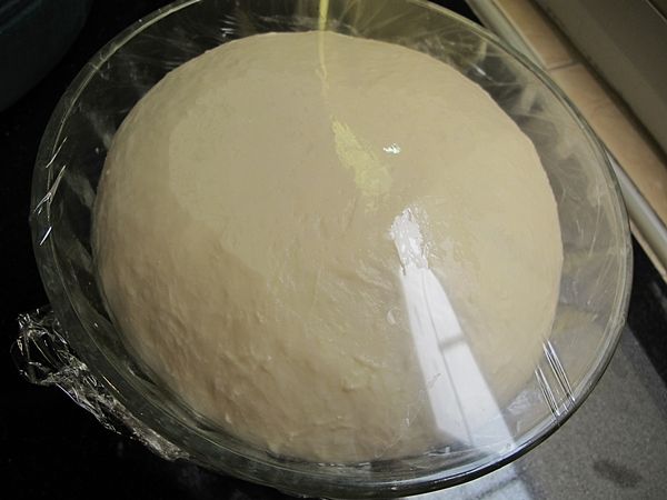 [基礎麵團]發酵完成至兩倍大...