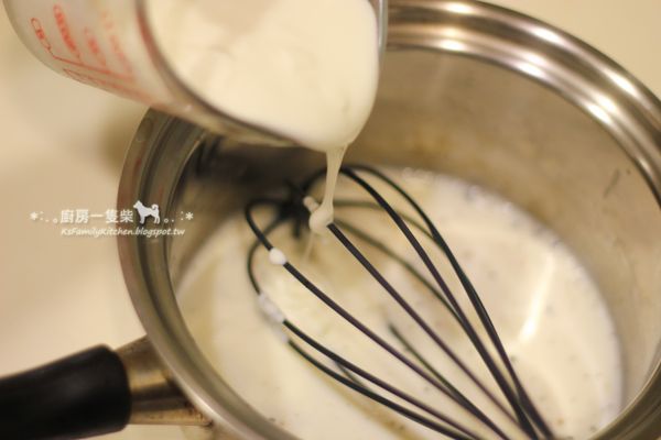 再拌入無糖原味優格攪勻。