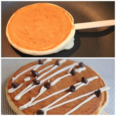 翻面後, 續煎10秒即完成. 可在表面做造型裝飾. 也可省略