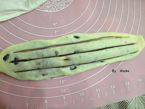 再桿平，中間切３～４條線