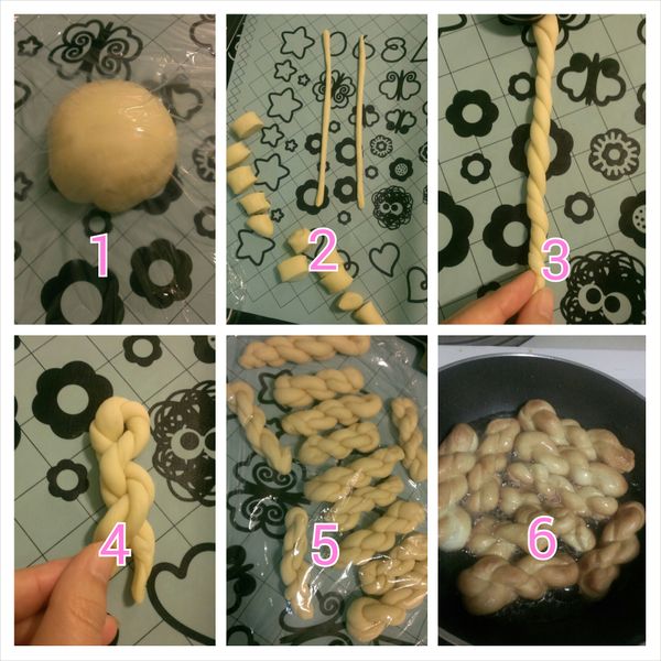 把麵團部分的所有材料混合均勻揉成稍光滑麵團，蓋上保鮮膜靜置鬆弛15分鐘。