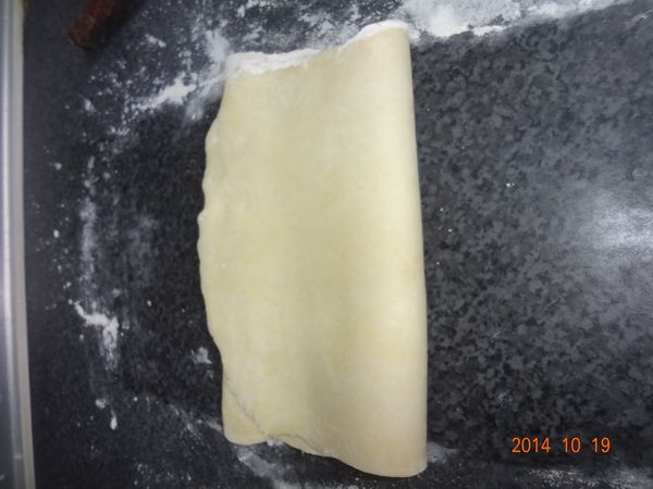 11.再轉90度再捍開，重覆9~10這動作6次