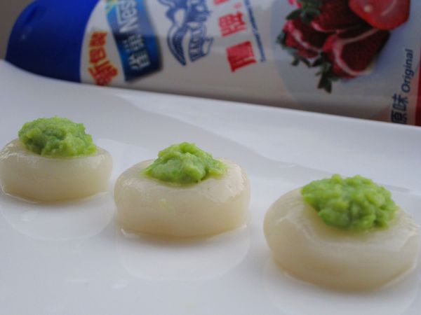 也可以毛豆仁120g搭配鷹牌煉奶30-40g做成毛豆丸子唷!!