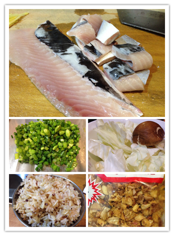 先備妥並切好食材準備下鍋