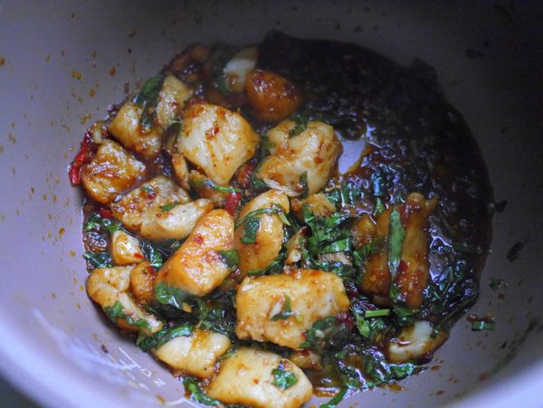 拌炒後準備上桌