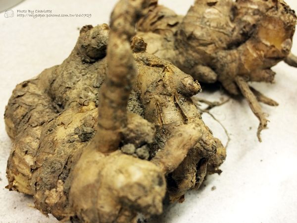 薑洗淨，用湯匙去皮!