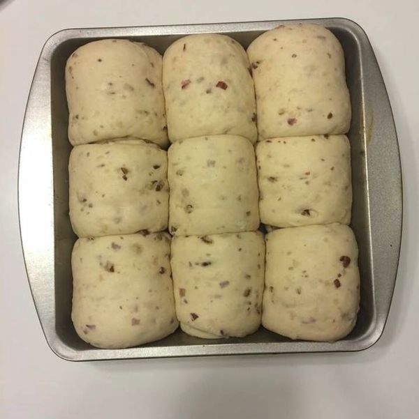 烤箱預熱180C，烤25分鐘。