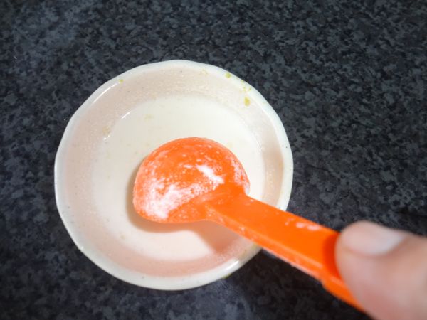 7.	玉米粉用1大T水調開備用