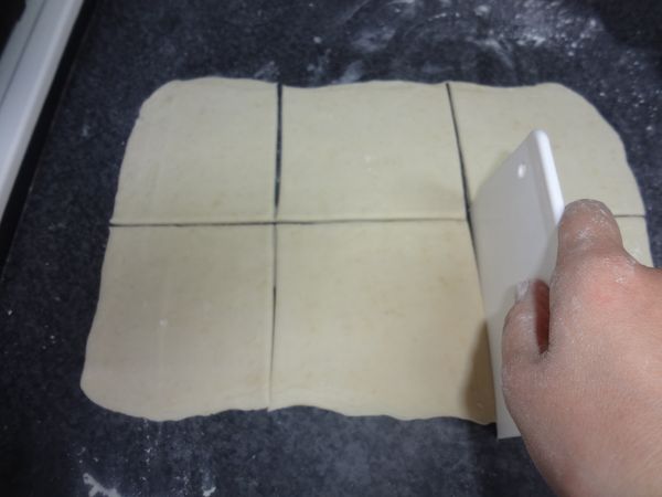 5.	用刮刀平分為6片