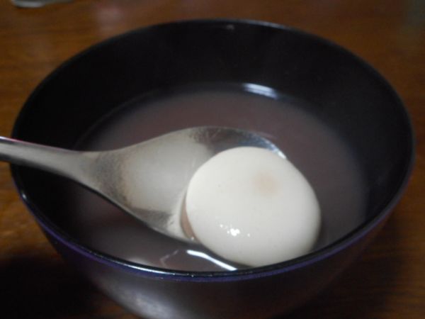 白玉だんごが温まったら完成！