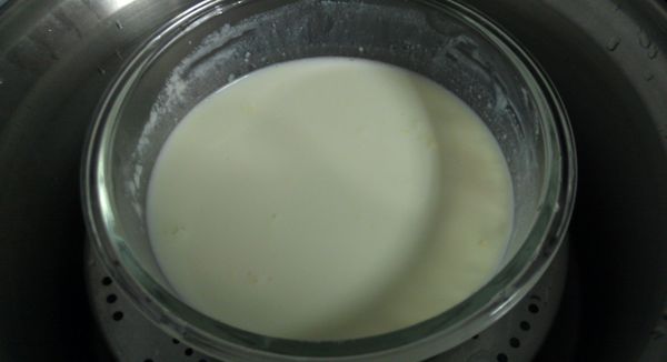 將電鍋設定為保溫狀態,放入電鍋內6-8小時保溫,可睡前製作,第二天早上就能吃到溫熱的優格,並留意在鍋內放一層墊子,避免讓容器接觸到電鍋底,影響菌的生成與品質