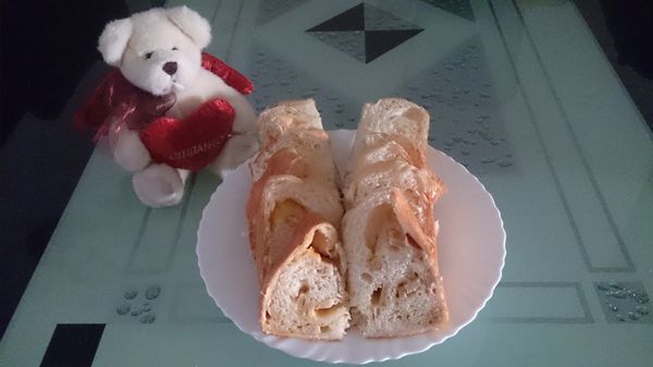 取出後切盤排列就是豐盛的早餐囉。