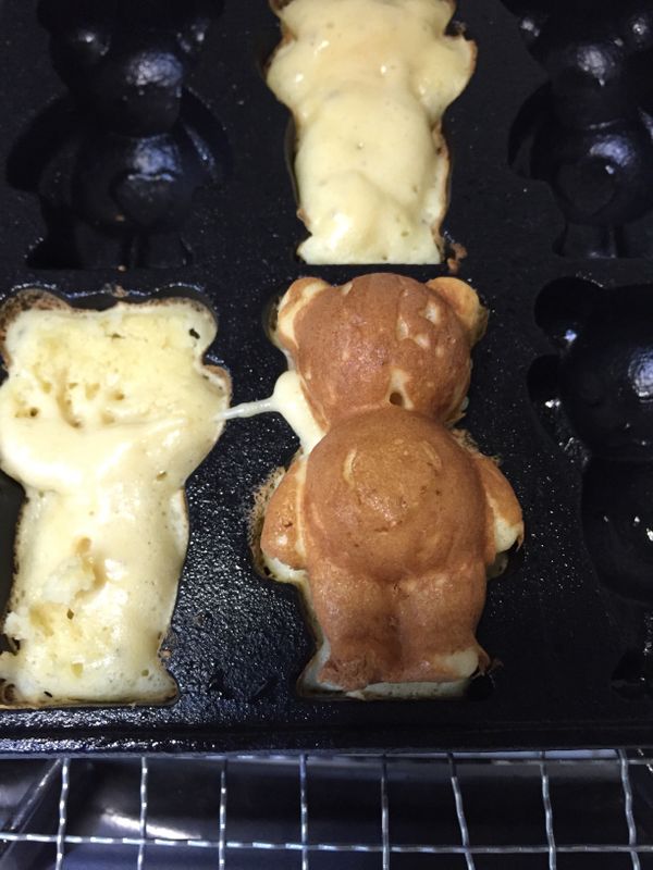 上排比較先熟，可以看到冒泡泡而且有凝固的感覺，此時就可以將他叉起來和下排組合