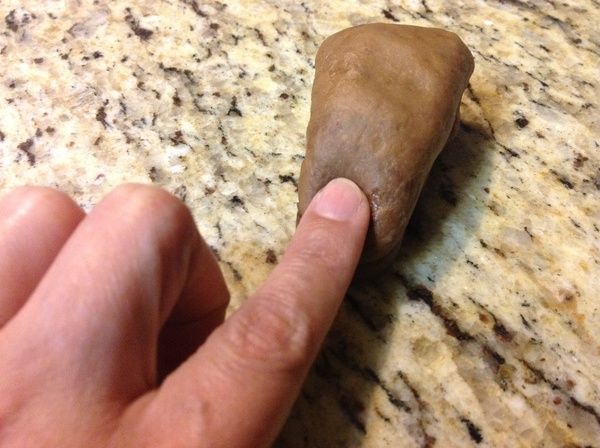 尖端處稍微壓緊