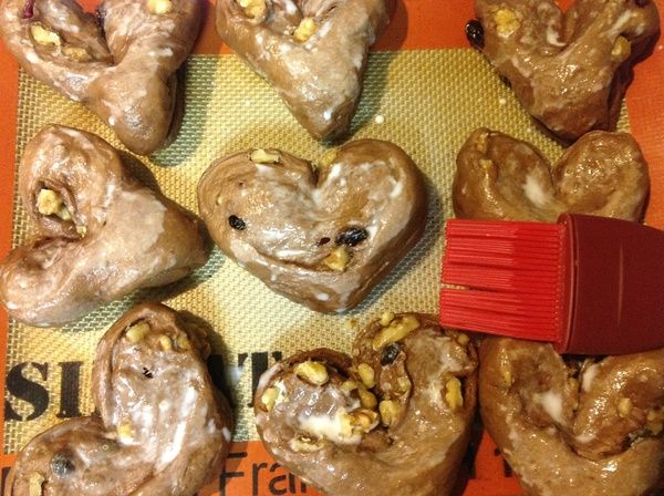 表面塗抹上牛奶