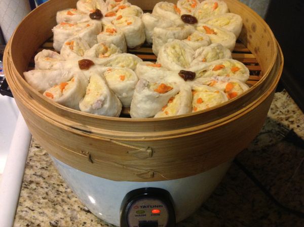 蒸籠放上面去蒸