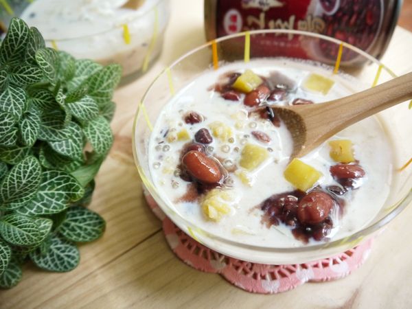 食用前再加入西米露,一碗香醇濃郁的紅豆地瓜西米露好輕鬆就完成囉!