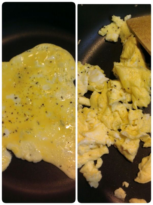 蛋先稍為炒八分熟。