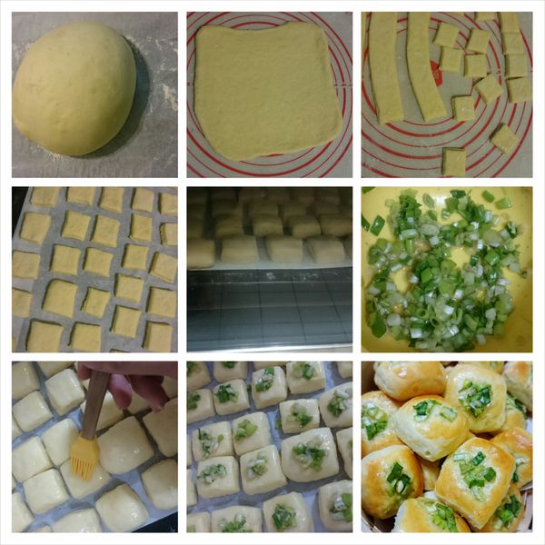 1.麵粉+糖+鹽拌勻後, 再加入酵母粉拌勻.