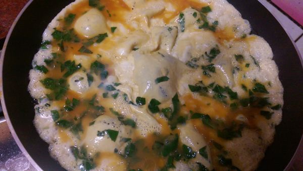 好吃的九層塔蛋~~就快完成了