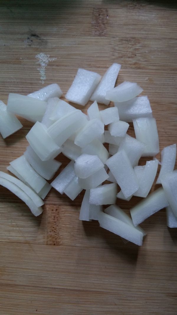 把洋蔥切小丁(如圖)