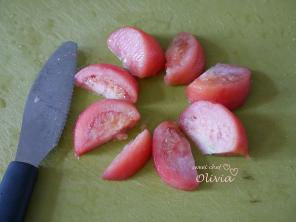 番茄去皮切塊