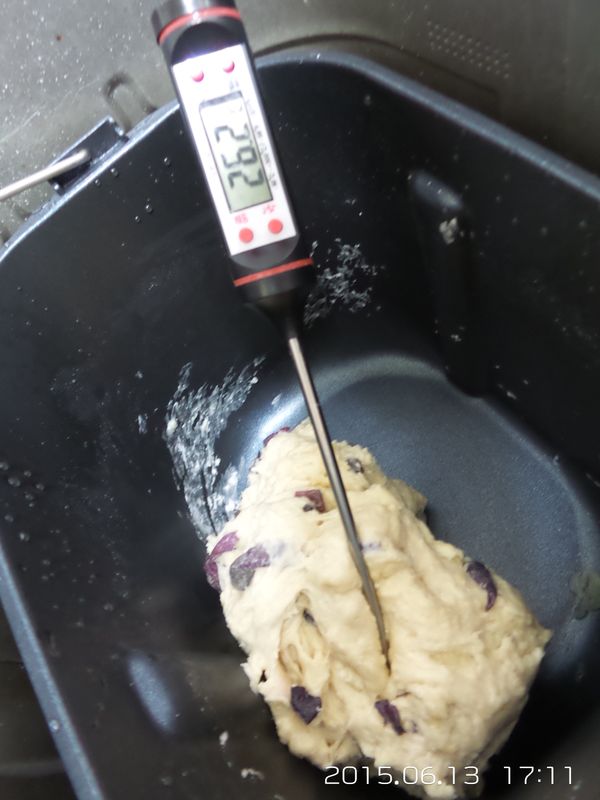 中種材料全部入內鍋~行程40打3~5分鐘 麵粉成團 無粉粒即可~內鍋中靜置90分鐘基礎發酵~ 90分鐘後~麵團程2倍大