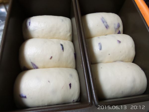 6份麵團桿好~全部入模~後發酵至8分滿模