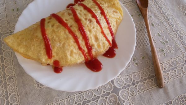 淋上番茄醬…完成~