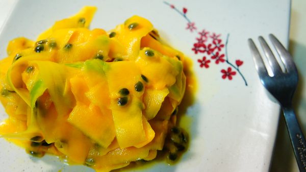 酸酸又甜甜的南瓜片兒，含有豐富的膳食纖維，又有飽足感。