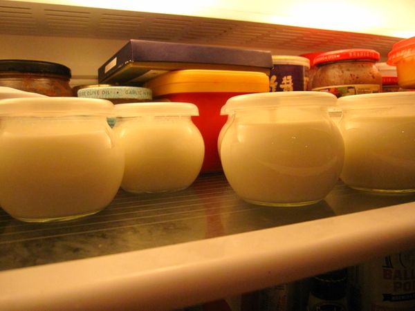 蓋上蓋子，放冰箱至少冰四個小時
(我冰一個晚上)