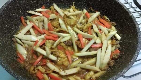 加水跟蛋酥煮開