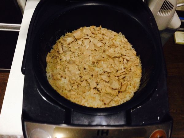 按鈕炊飯後的成品