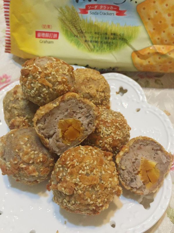 完成⋯酥脆芋頭丸