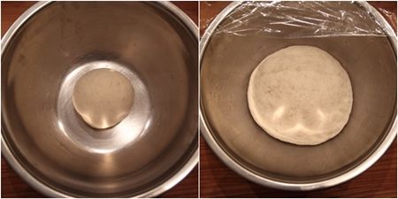 將做法1的揉成表面光滑的麵團，蓋上保鮮膜，30度C發酵1小時．