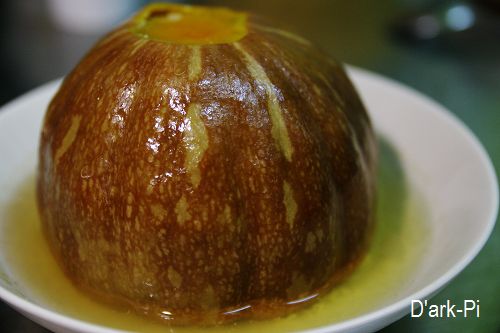 將南瓜蒸一個小時就完成了