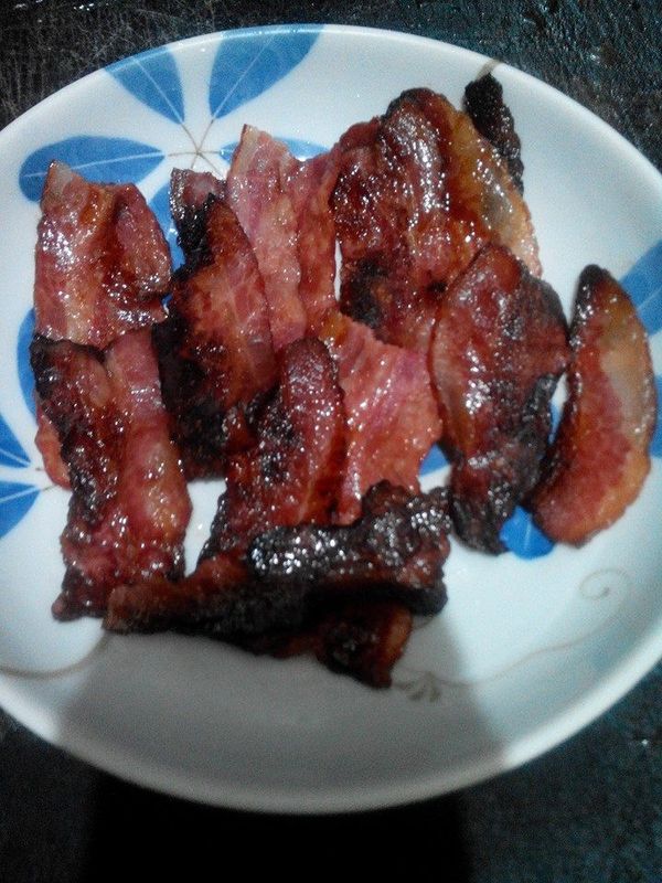 酥脆"烤培根肉"就完成.