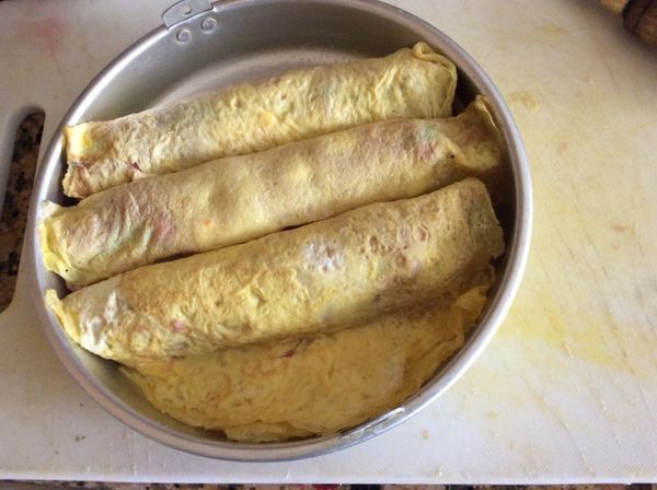 放入抹油的蒸盤，蒸12分鐘。