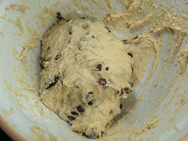 揉成團之後加入果乾