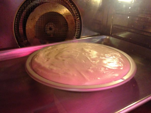 蛋黃和細砂糖用打蛋器打至砂糖融化，顏色泛白。加入鮮奶及沙拉油攪拌均勻，篩入低粉拌勻備用。蛋白打至粗泡，分次加入砂糖打發，直到拉起打蛋器蛋白霜成挺挺的直立勾狀(乾性發泡)，蛋白霜分次拌入蛋黃麵糊後，倒入不抹油的派盤，烤箱預熱170/150度C，烤30-35分鐘。