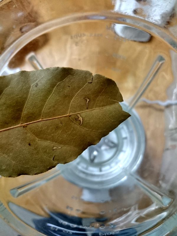月桂葉、迷迭香、百里香、海鹽兩匙、橄欖油一匙用機器或缽磨成顆粒狀

(直接使用也可以，月桂葉稍微擰碎)