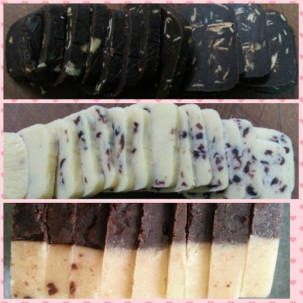 冷凍庫取出每款切成約1公分厚度。