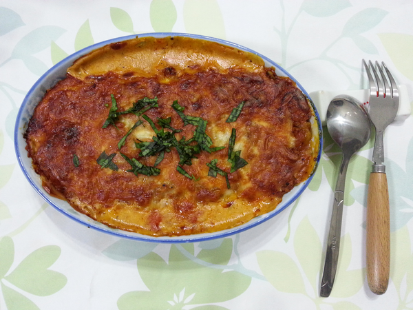 掀開錫箔紙後再續烤10鐘至表面上色即完成.