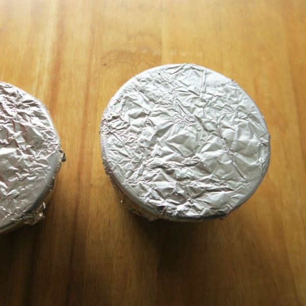 布丁液 Step：6

表面用錫箔紙蓋住。